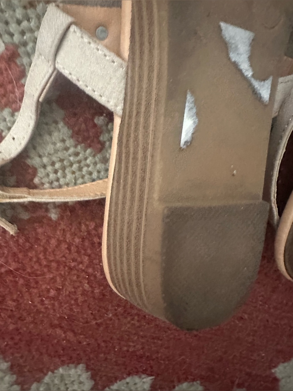 Ladies beige thong sandals with crystal and pearl bows by Dolce Mojo Moxy size 7 - Picture 13 of 15